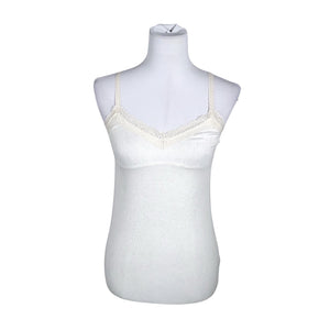 Unisex Abercrombie&Fitch - Trikotaažist topp, suurus 38 - Looduslik valge (1)