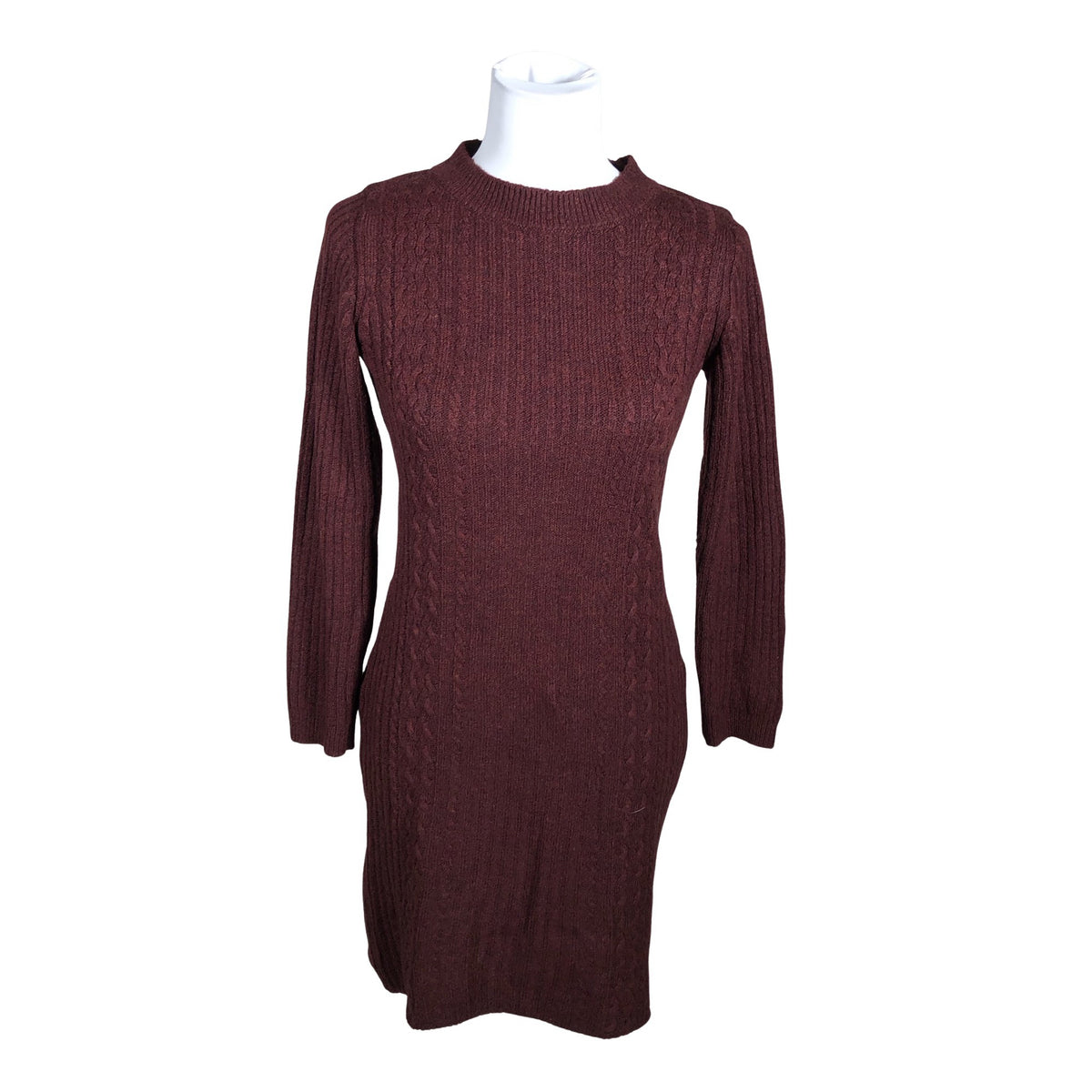 Unisex Anna Field - Kootud kleit, suurus 36 - Veinipunane (1)
