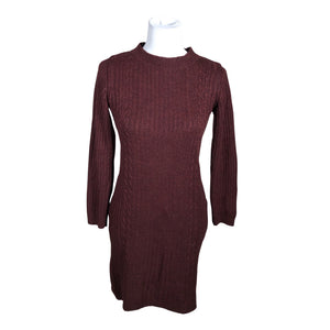 Unisex Anna Field - Kootud kleit, suurus 36 - Veinipunane (1)