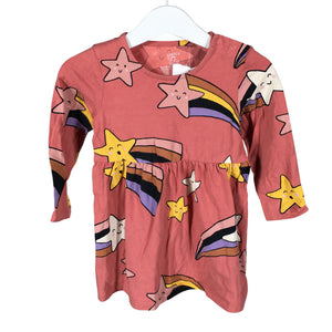 Unisex Lindex - Trikotaažist kleit, suurus 80 - 86 - Heleroosa (1)