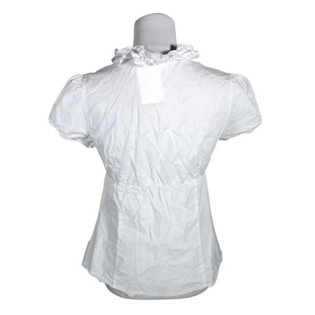 Unisex Andiata - Lühikeste käistega pluus, suurus 38 - Valge (2)