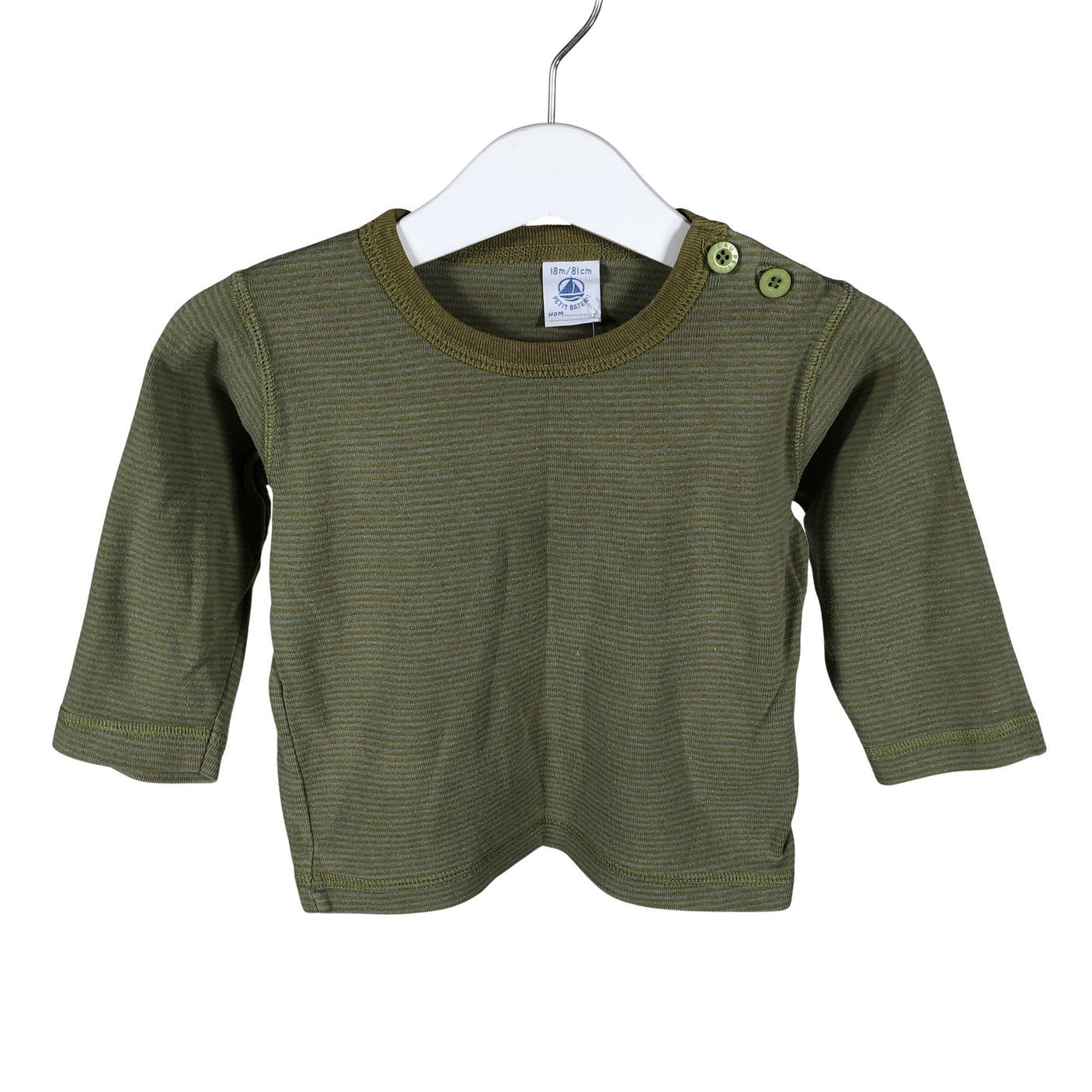Unisex Petit Bateau - Trikotaažist pluus, suurus 74 - 80 - Roheline (1)