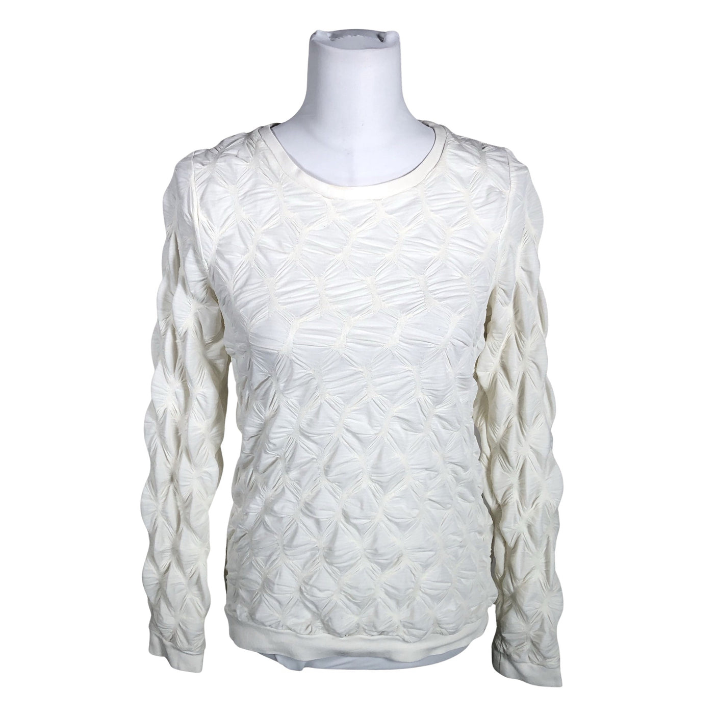 Unisex Selected - Trikotaažist pluus, suurus 34 - Looduslik valge (1)