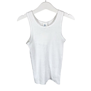 Unisex Sanetta - Trikotaažist topp, suurus 122 - 128 - Valge (1)