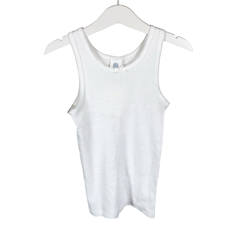 Unisex Sanetta - Trikotaažist topp, suurus 122 - 128 - Valge ()