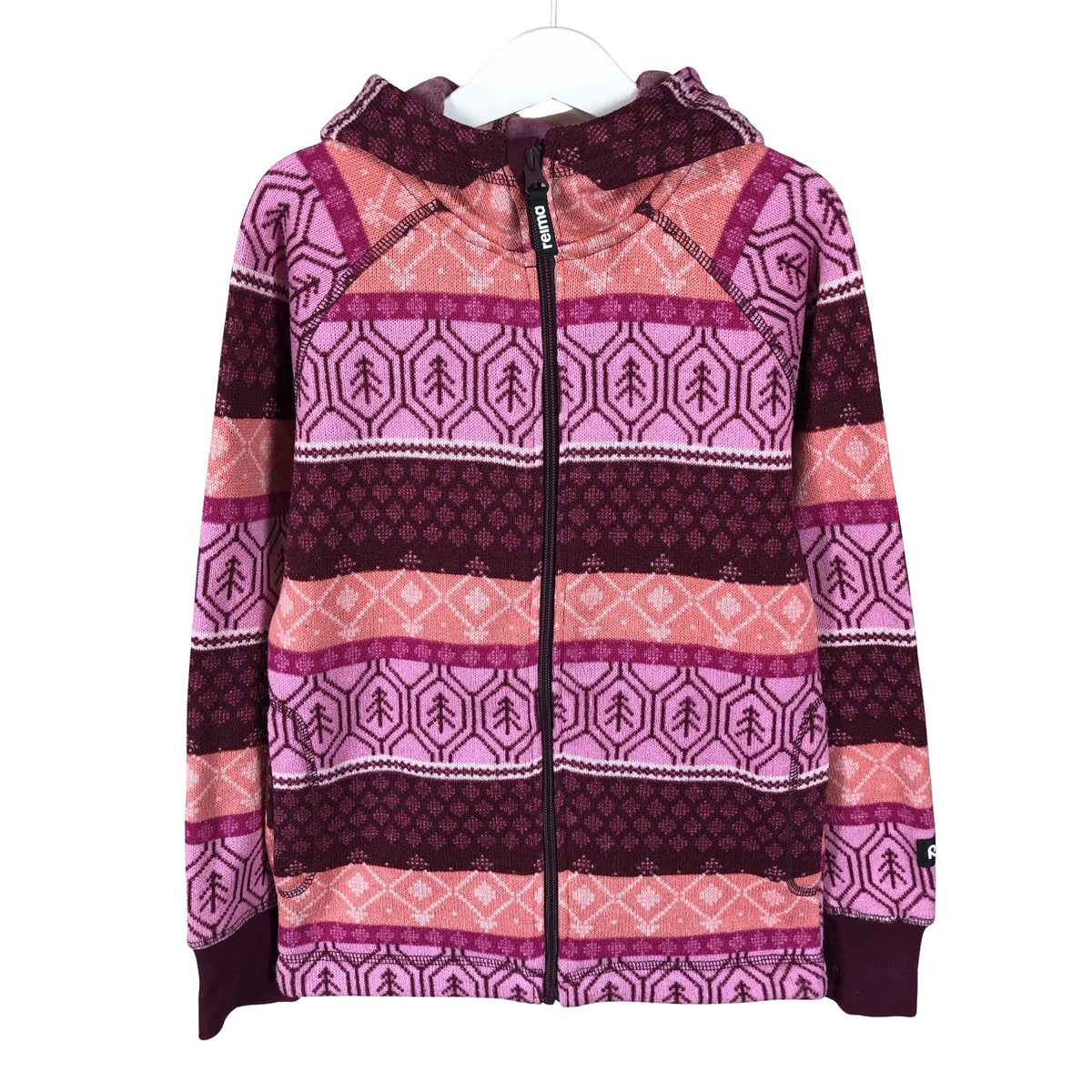 Unisex Reima - Fliisjakk, suurus 134 - 140 - Veinipunane (1)