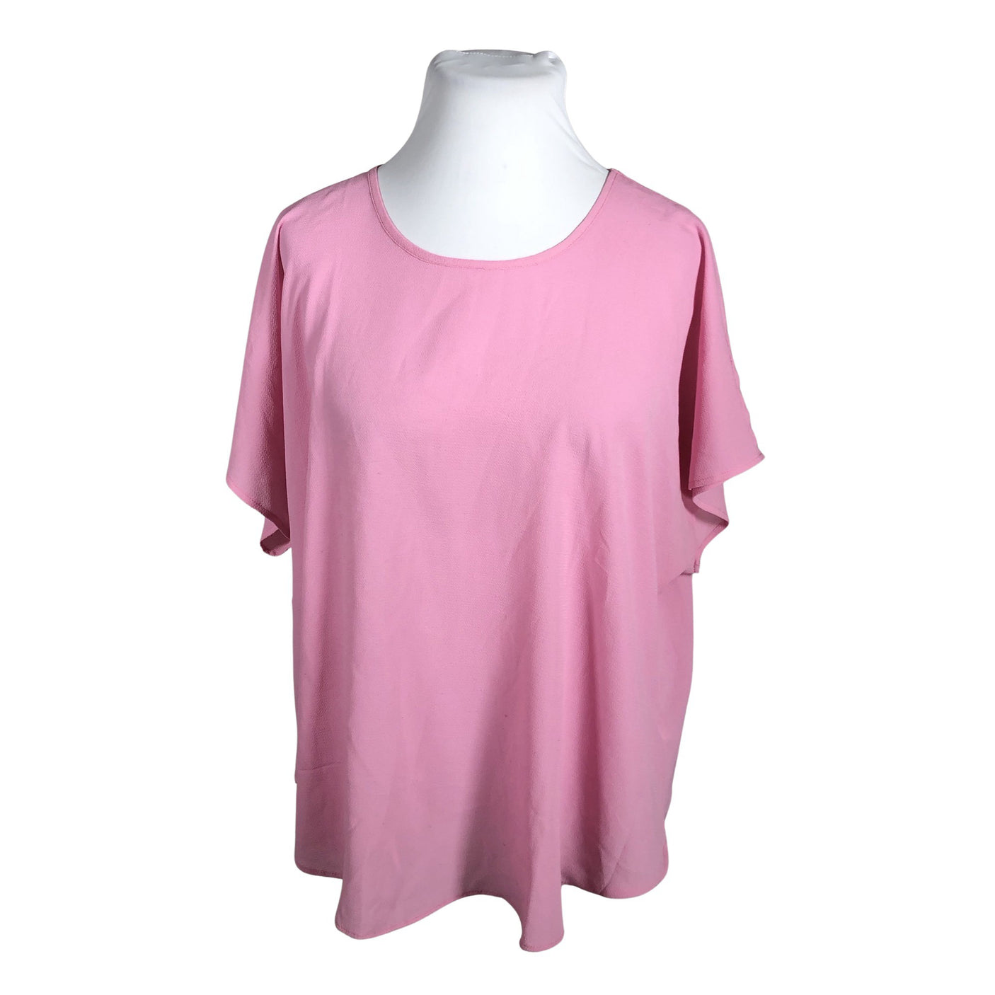 Unisex Zizzi - Lühikeste käistega pluus, suurus 50 - Heleroosa (1)