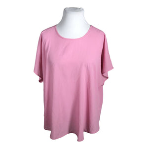Unisex Zizzi - Lühikeste käistega pluus, suurus 50 - Heleroosa (1)
