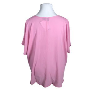 Unisex Zizzi - Lühikeste käistega pluus, suurus 50 - Heleroosa (2)