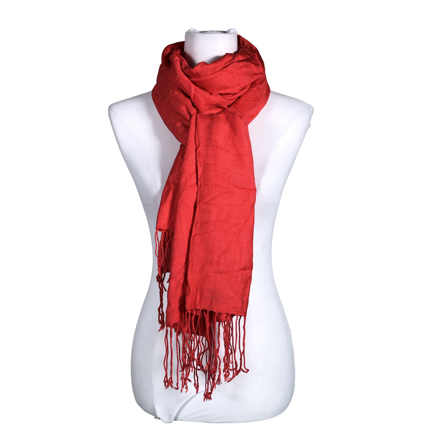 Unisex Fransa - Õhuke sall, suurus Midi - Punane (1)