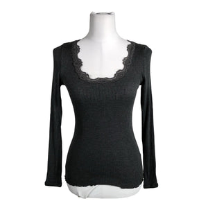 Unisex Rosemunde - Trikotaažist pluus, suurus 40 - Hall (1)