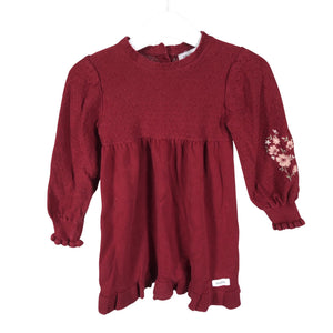 Unisex Newbie - Kootud kleit, suurus 80 - 86 - Punane (1)