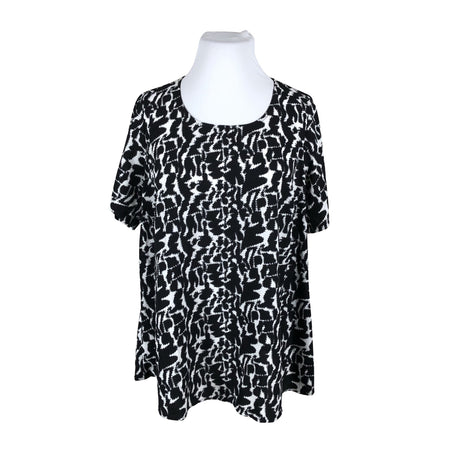 Unisex Zizzi - Lühikeste käistega pluus, suurus 46 - Must ()