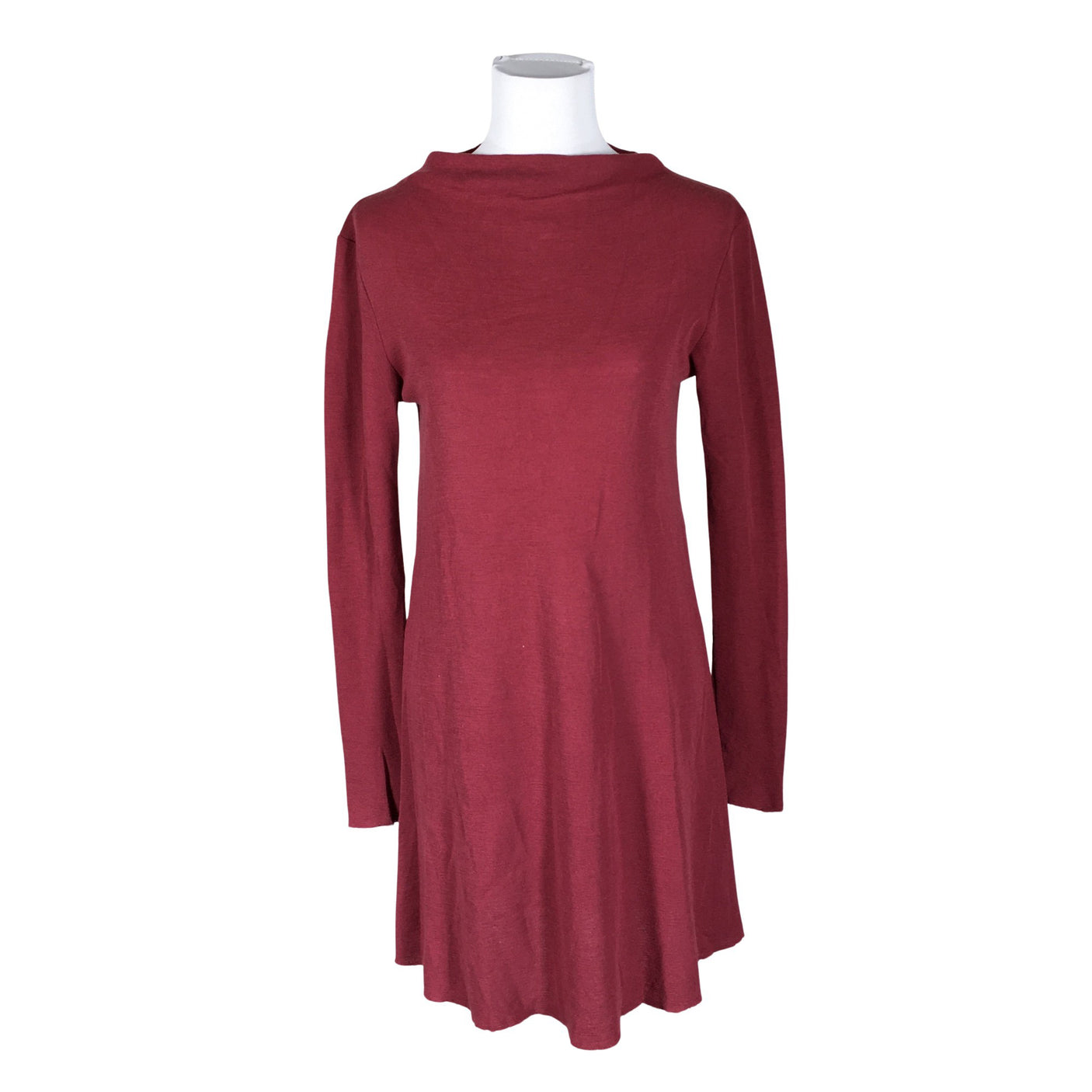 Unisex by basics - Trikotaažist kleit, suurus 36 - Veinipunane (1)