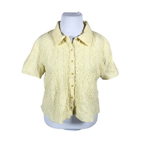 Unisex Lindex - Lühikeste käistega pluus, suurus 46 - Kollane ()