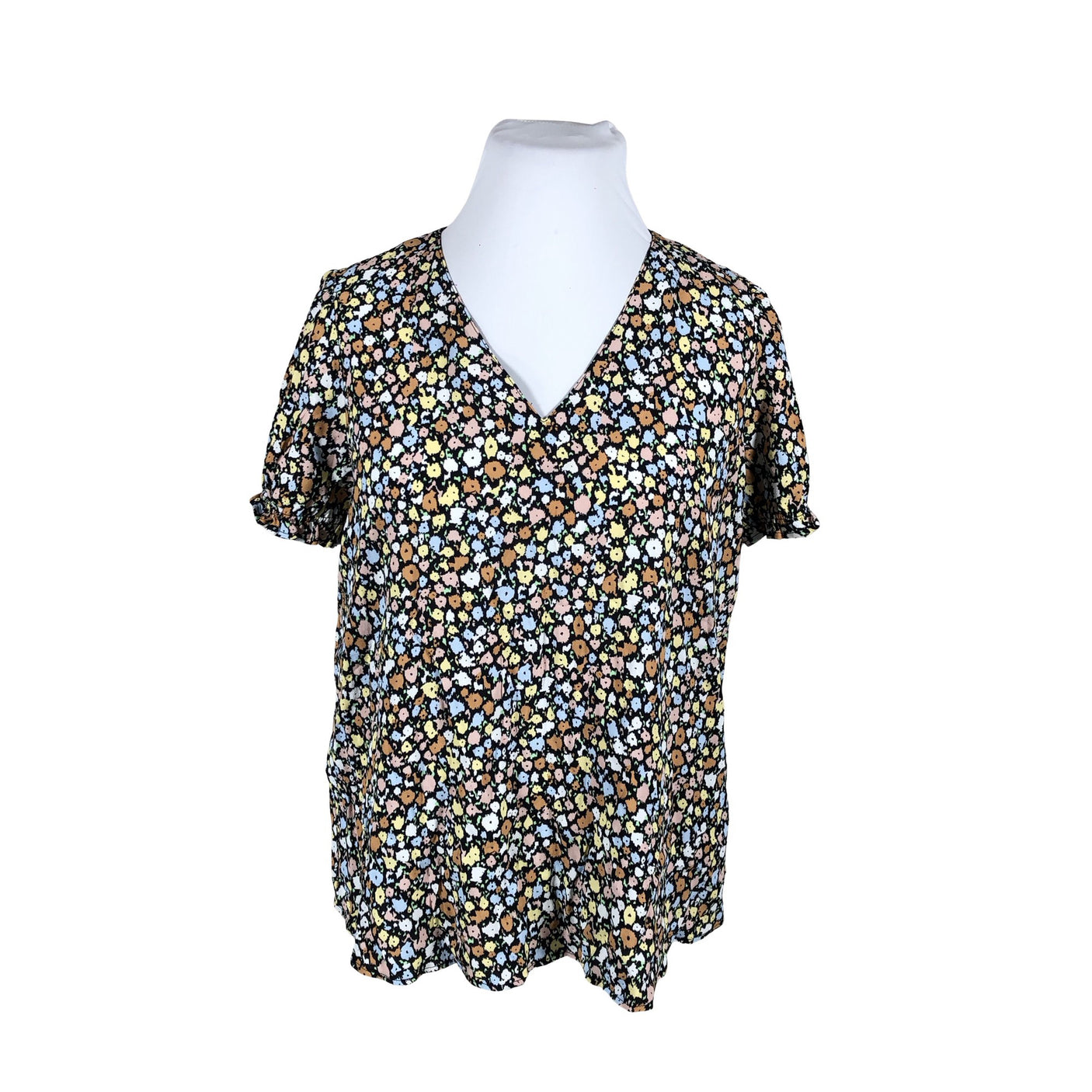 Unisex EDC by Esprit - Lühikeste käistega pluus, suurus 42 - Must (1)