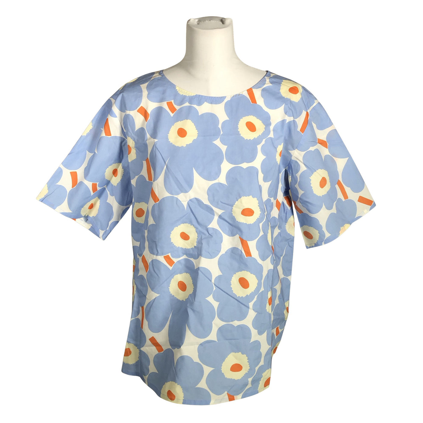Unisex Marimekko - Lühikeste käistega pluus, suurus 40 - Helesinine (1)