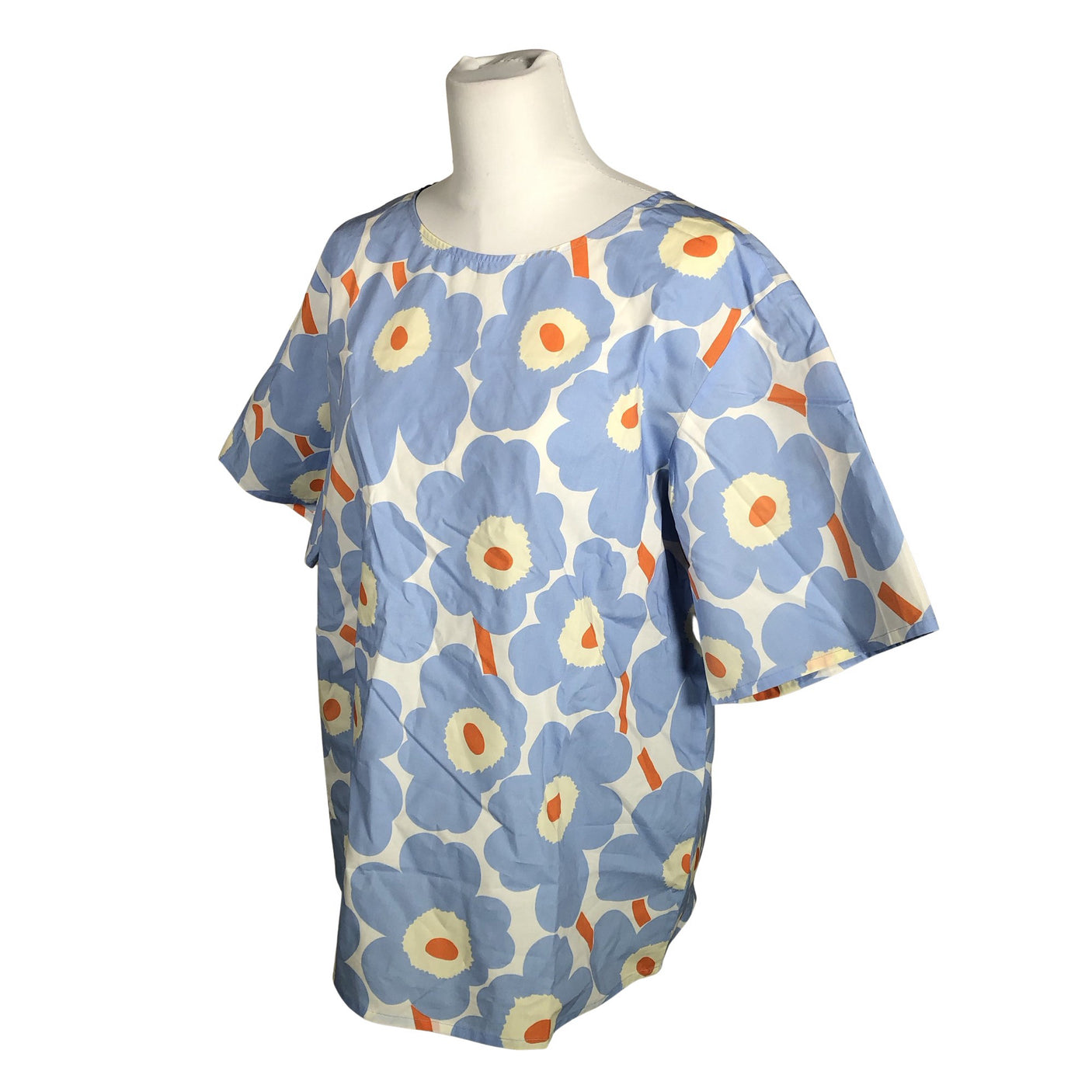 Unisex Marimekko - Lühikeste käistega pluus, suurus 40 - Helesinine (3)