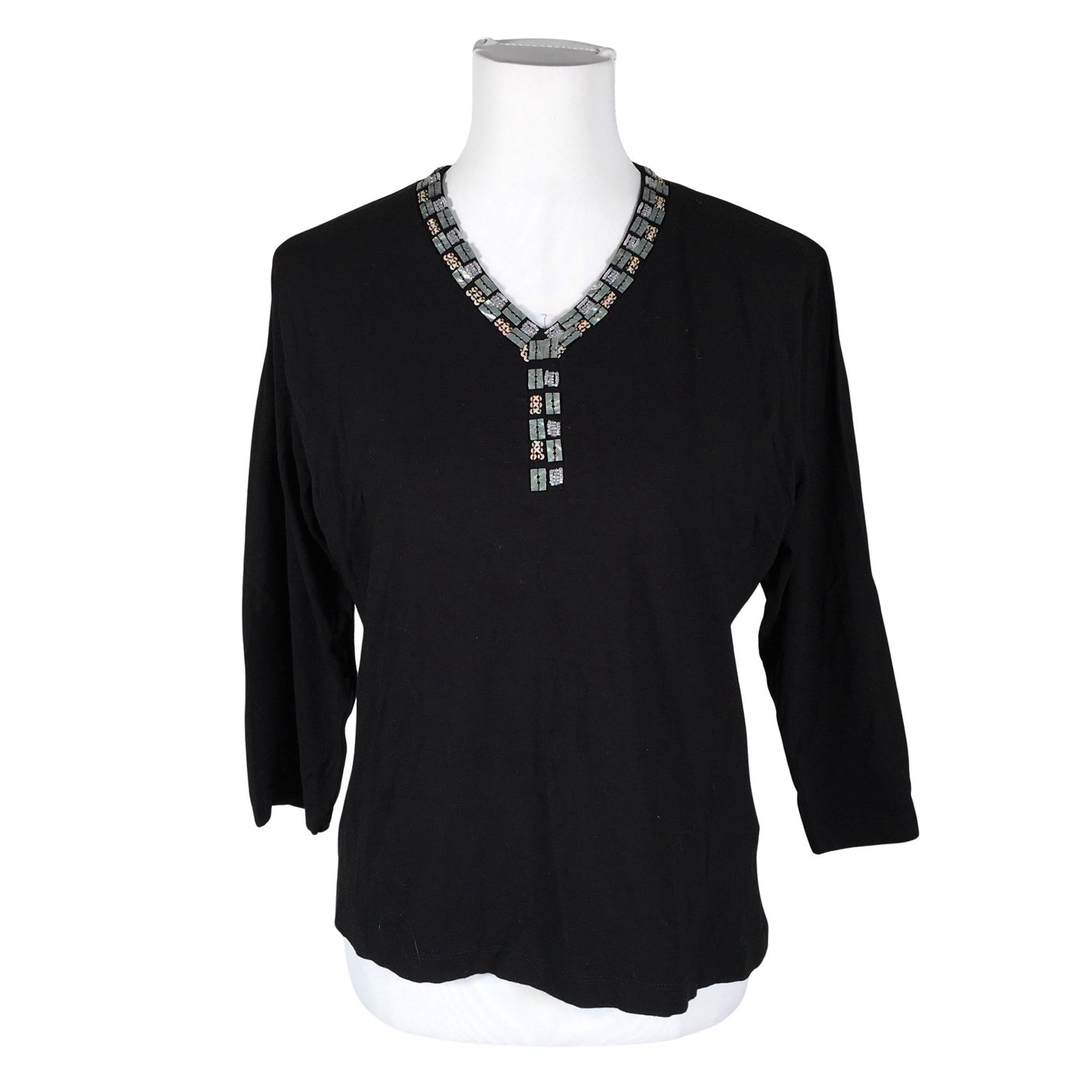 Unisex Signature - Trikotaažist pluus, suurus 40 - Must (1)