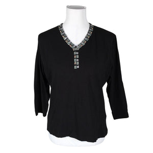 Unisex Signature - Trikotaažist pluus, suurus 40 - Must (1)