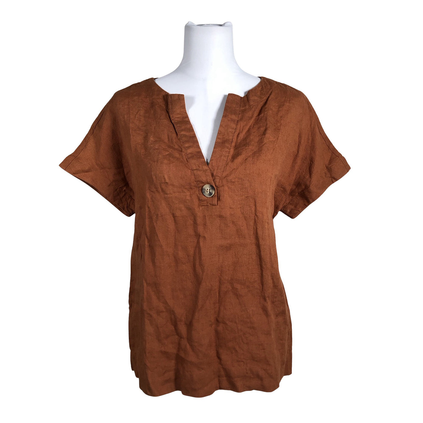 Unisex Jaeger - Lühikeste käistega pluus, suurus 40 - Pruun (1)