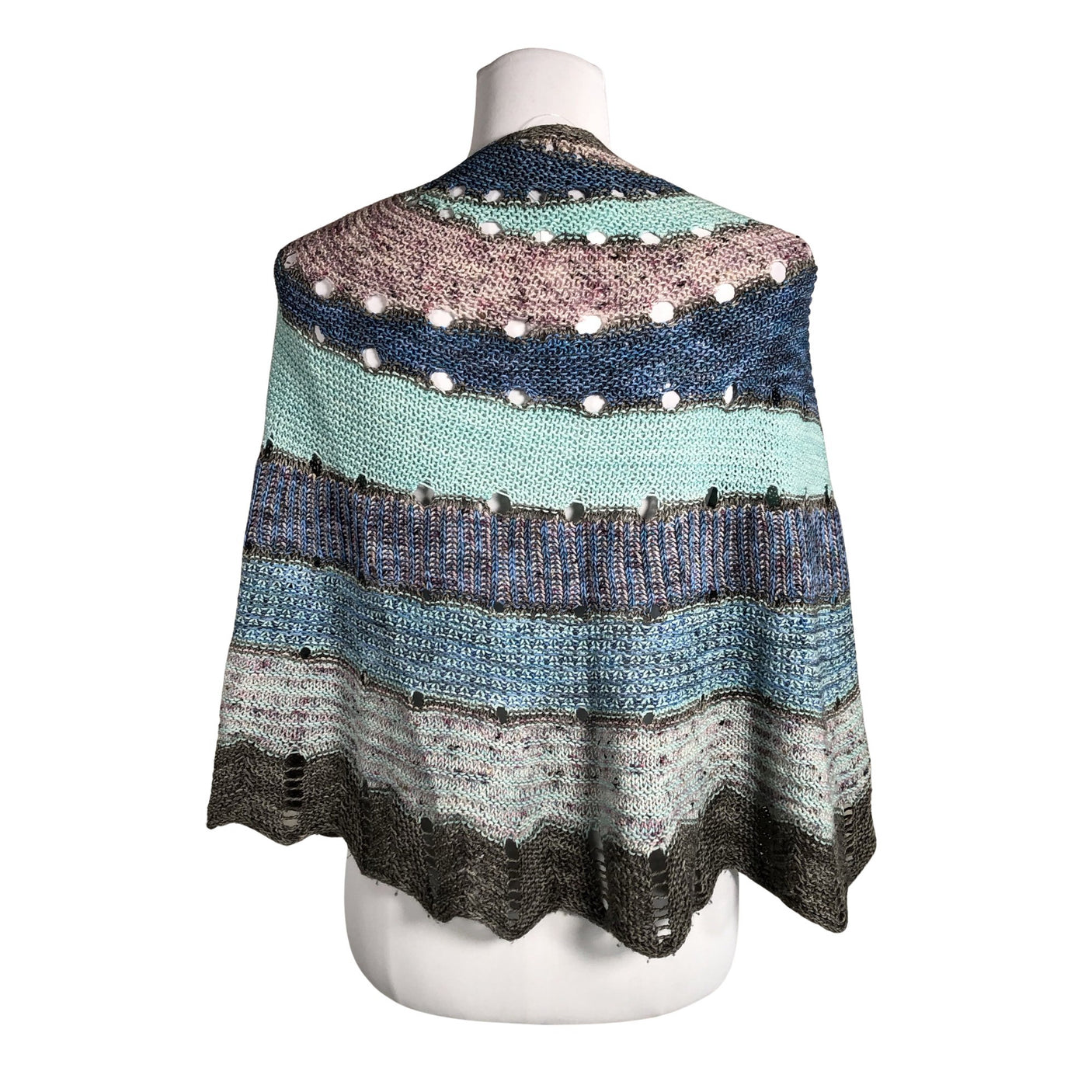 Unisex Handmade - Õlasall, suurus Midi - Sinine (2)