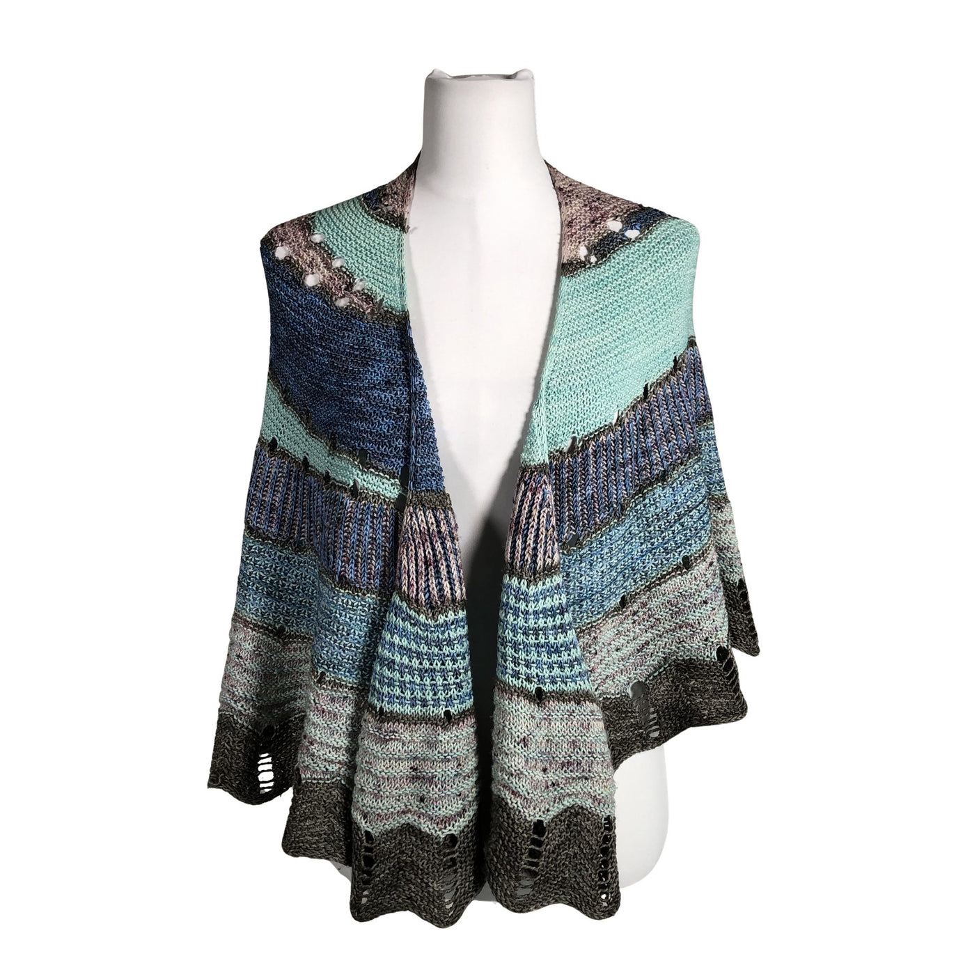 Unisex Handmade - Õlasall, suurus Midi - Sinine (1)