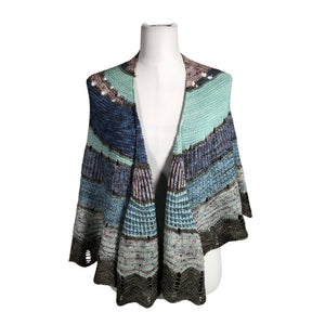 Unisex Handmade - Õlasall, suurus Midi - Sinine (1)