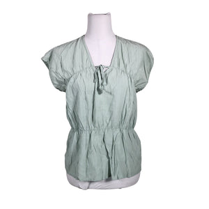 Unisex Rosemunde - Lühikeste käistega pluus, suurus 36 - Roheline (1)