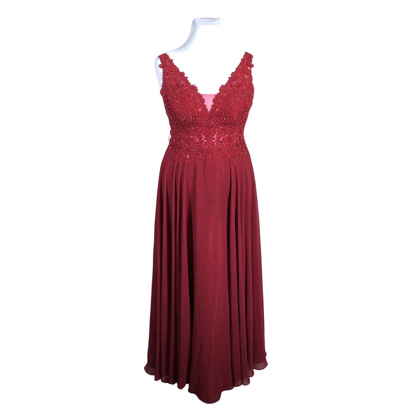 Unisex Manon - Õhtukleit, suurus 42 - Veinipunane (1)