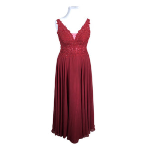 Unisex Manon - Õhtukleit, suurus 42 - Veinipunane (1)
