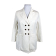 Unisex Muotikuu - Dressikangast jakk, suurus 42 - Looduslik valge ()