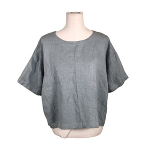 Unisex Puuvillatehdas - Lühikeste käistega pluus, suurus 38 - Helesinine (1)