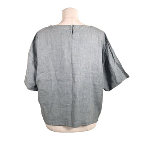 Unisex Puuvillatehdas - Lühikeste käistega pluus, suurus 38 - Helesinine (2)