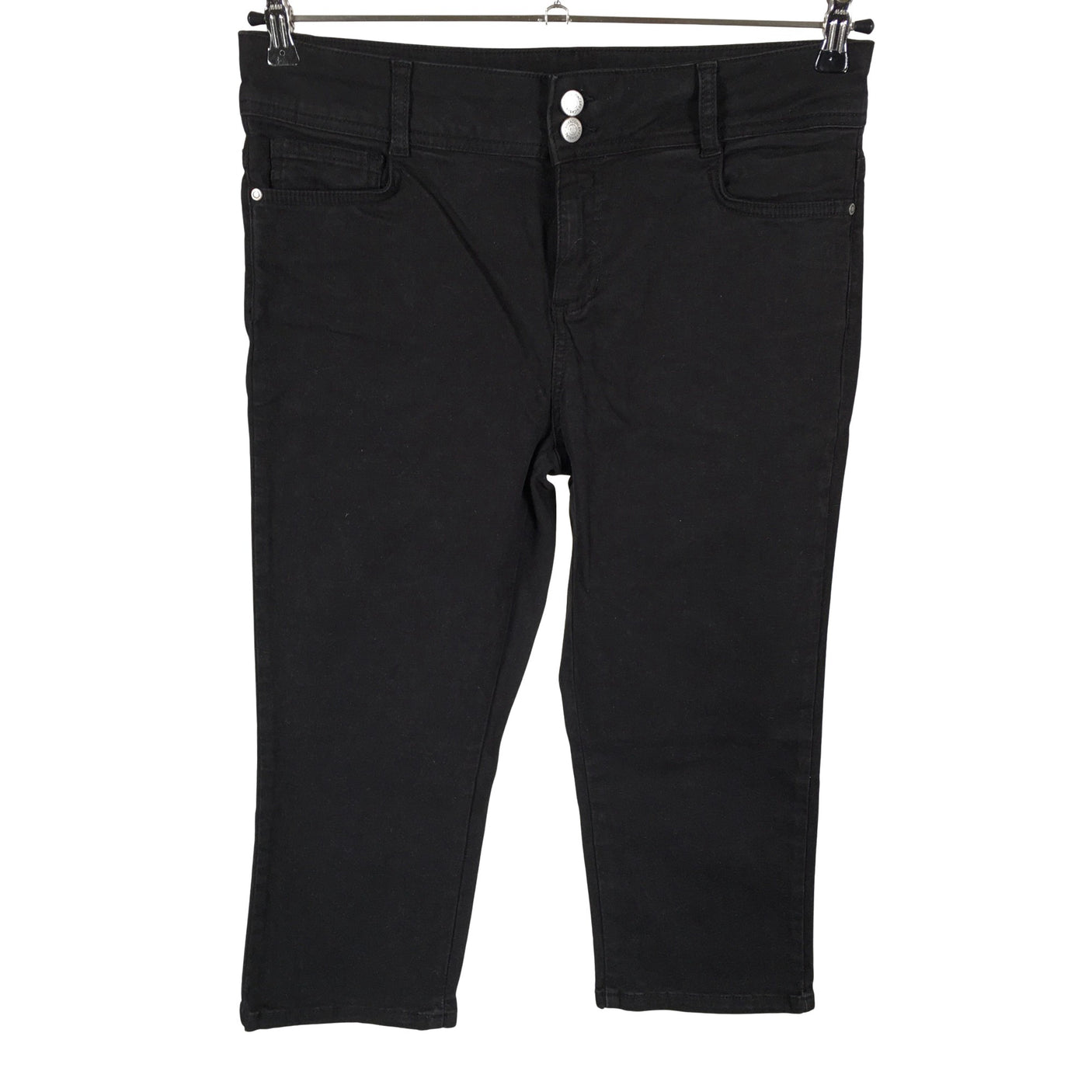 Unisex Soyaconcept - Teksast poolpikad püksid, suurus 44 - Must (1)