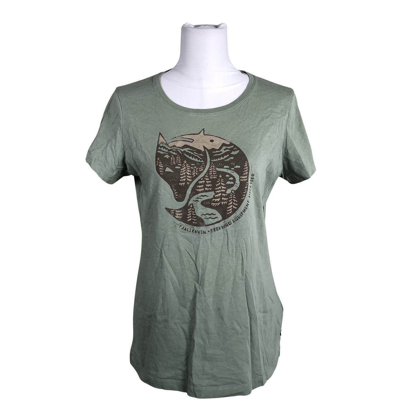Unisex Fjällräven - T-särk, suurus 40 - Roheline (1)