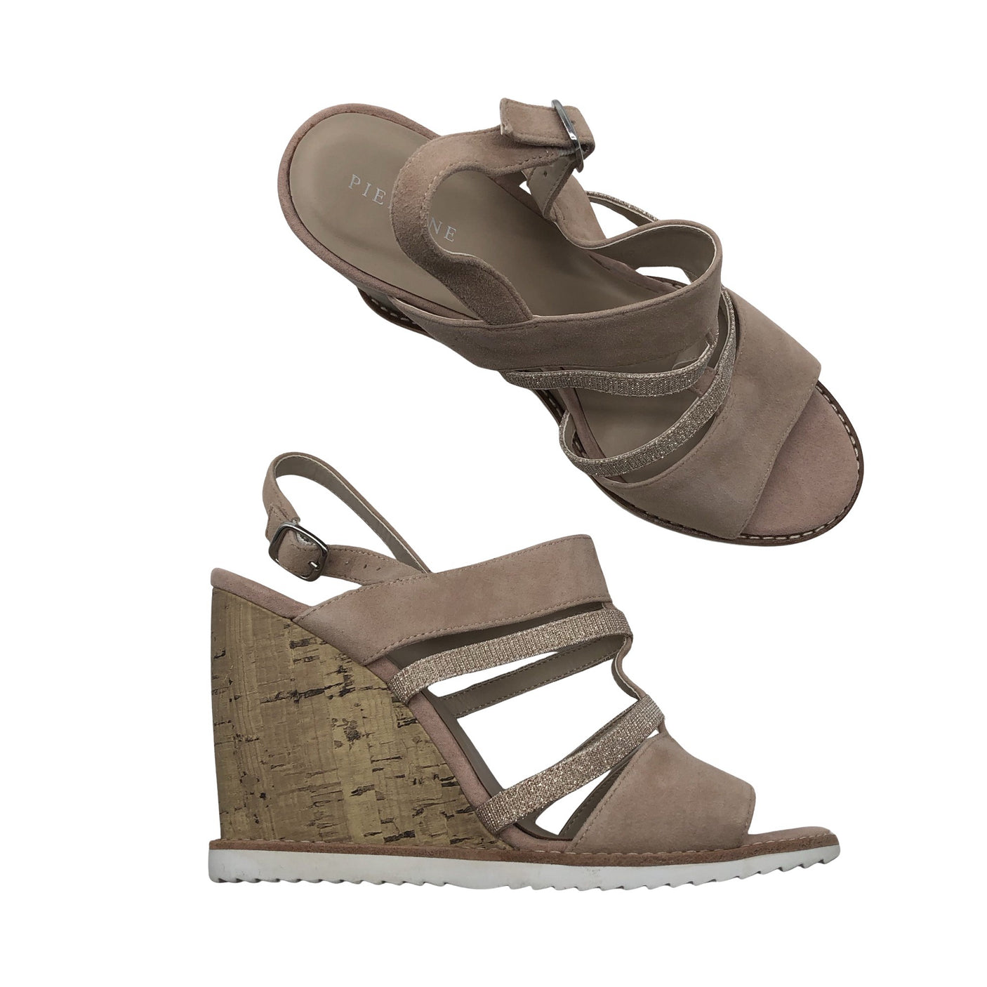 Unisex Pier One - Kiilkontsaga rihmikud, suurus 41 - Beige (1)
