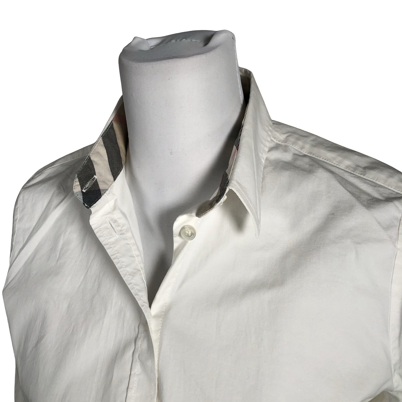 Unisex Burberry Brit - Triiksärk, suurus 40 - Valge (3)