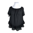Unisex Piazza Italia - Lühikeste käistega pluus, suurus 42 - Must ()