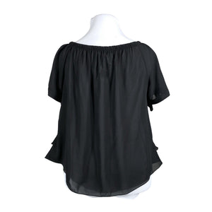 Unisex Piazza Italia - Lühikeste käistega pluus, suurus 42 - Must (2)