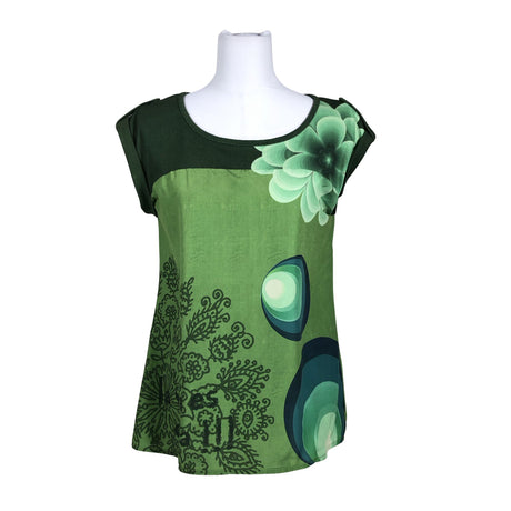 Unisex Desigual - T-särk, suurus 38 - Roheline ()