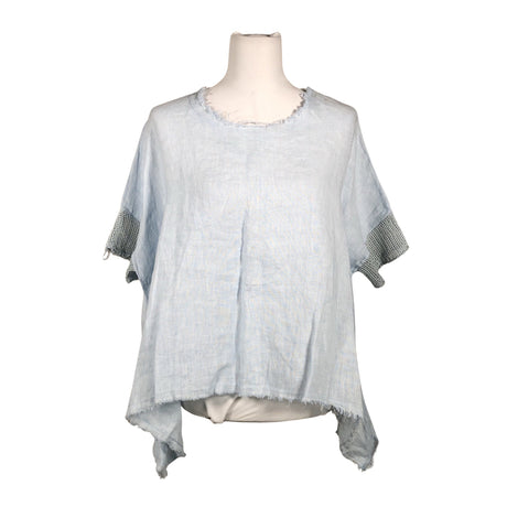 Unisex Bohemiana - Lühikeste käistega pluus, suurus 38 - Helesinine ()