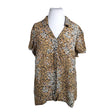 Unisex Zizzi - Lühikeste käistega pluus, suurus 46 - Sinine ()