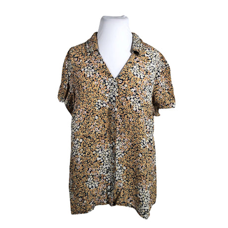 Unisex Zizzi - Lühikeste käistega pluus, suurus 46 - Sinine ()