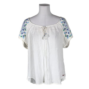 Unisex Hollister - Lühikeste käistega pluus, suurus 40 - Valge (1)