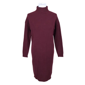 Unisex Massimo Dutti - Kootud kleit, suurus 36 - Veinipunane (1)