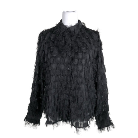 Unisex Rich & Royal - Lühikeste käistega pluus, suurus 38 - Must ()