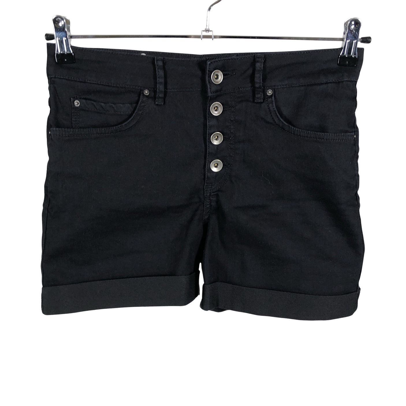 Unisex Selected - Teksast lühikesed püksid, suurus 38 - Must (1)