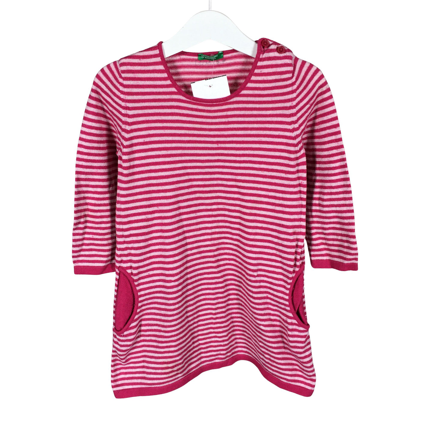Unisex Benetton - Kootud kleit, suurus 110 - 116 - Roosa (1)