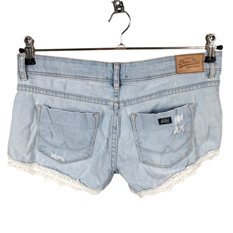 Unisex Superdry - Teksast lühikesed püksid, suurus W28 - Helesinine (2)